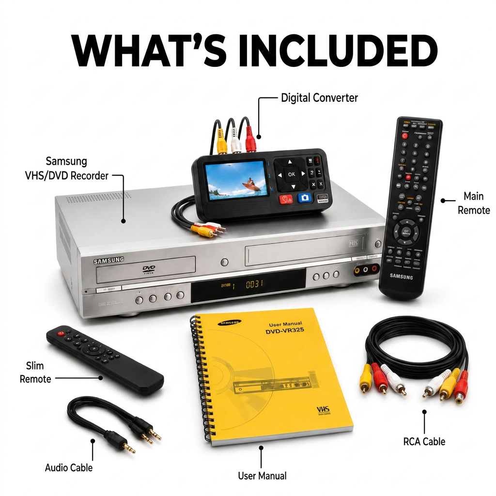 Samsung VCR/DVD Combo Player - DIAMOND Bundle