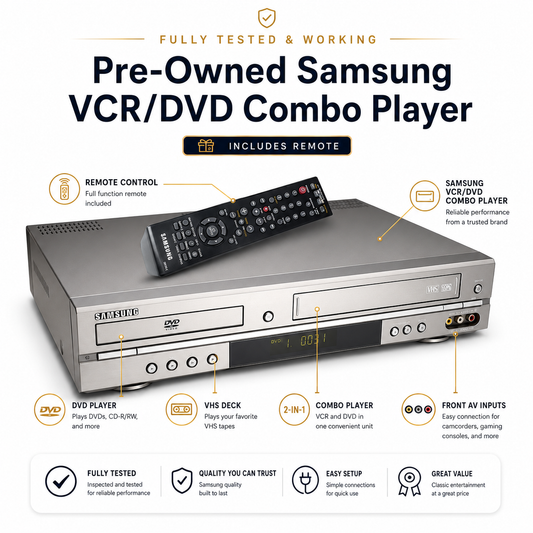 VCR DVD Combo Player – Gold Bundle